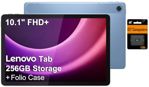 Lenovo Tab M10 Idea Tablet Android da 10,1 pollici, memoria da 256 GB (128 GB eMMC+scheda SD da 128 GB), FHD+ (1920 x 1200), MediaTek a 8 core, design leggero per bambini, studenti, giochi, lunga