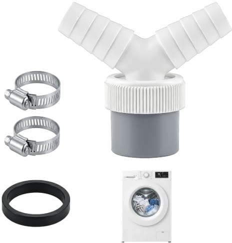 Velnos 4 Pcs Dishwasher Y Connector 40mm ABS Washing Machine Waste Pipe Fittings for Dishwashers and Laundry Sinks