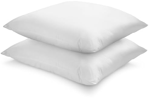 sleepling 193779 Lot de 2 oreillers classiquee | Remplissage de Bouteilles en Plastique recyclées | Fabriqué en UE | Lavable jusqu'à 60 degrés | Oekotex 100 | Doux à Moyen | 60 x 60 cm, Blanc