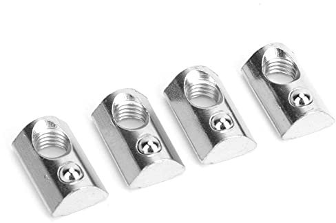 Dado a T standard europeo, 50 pezzi con 2 modelli utilizzati per profili di alluminio standard europei Scanalatura di estrusione, fissaggi a dadi a molla con intaglio a T(M8)