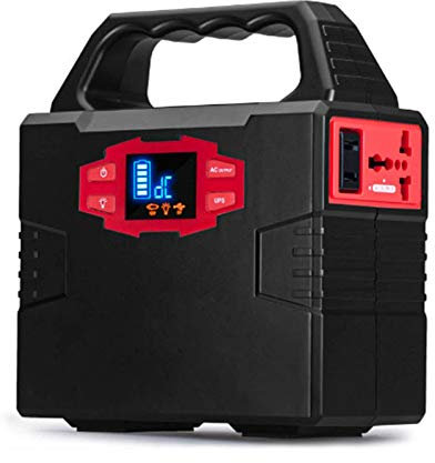 SSCYHT 100W Mobiler Energiespeicher 40800mAh Solargenerator für Außenbereich mit AC/DC/USB Anschluss LED Taschenlampe Notstromversorgung für Außenbereich Camping Notfall,220v