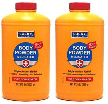 2 pc Body Powder Medicated 8 oz | Triple Action Relief 100% Talc-Free | Body Powder for Body Odor Sweat & Moisture | Medicated Protecting Powder | Anti-Itch | Skin protectant | Menthol and Zinc Oxide