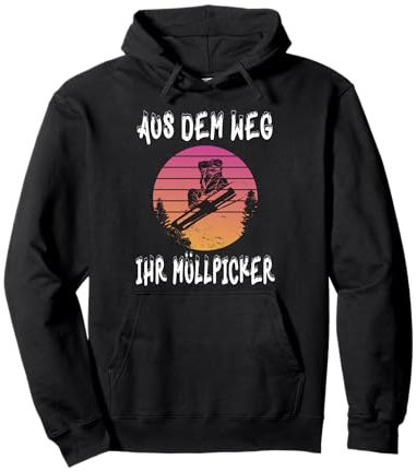 Aus dem Weg ihr Müllpicker, lustiger Snowboarder, Snowboard Pullover Hoodie