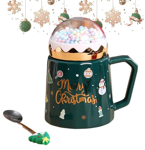 Weihnachtstassen Set, Teetassen für Frauen - Weihnachten Keramik Tassen Set Weihnachten Kaffeetassen 16 Unzen Weihnachten Kaffeetassen Frohe Weihnachten Trinkbecher Weihnachten Teetasse