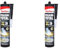 fischer - Pegado total X3, Adhesivo extrafuerte de montaje para muebles, listones de madera (290 ml) (Paquete de 2)