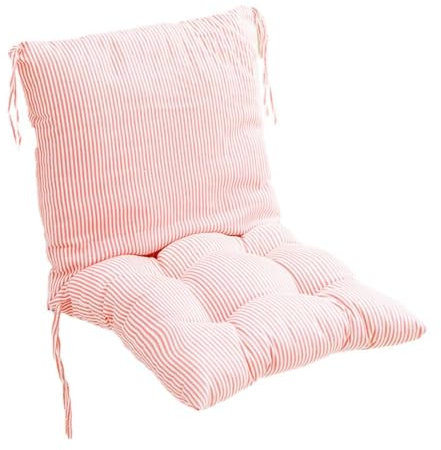 40X80cm 2 Stück Stuhlkissen mit Rückenteil Sitz, Rückenkissen mit Bänder, Niedriglehner Auflage Polsterauflage Gartenstuhl,Polsterauflage Auflage für Stühle/Bänke in Haus und Garten Sitzkisse