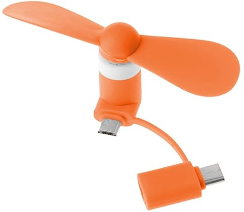 MISUVRSE Travel Portable Cell Phone Mini Fan Type-C Micro USB C Cooling For Androids Phones Fans Mini Cute USB Fan Type C Removable Gadgets Low Power For Mobile Power Phone PC Laptop