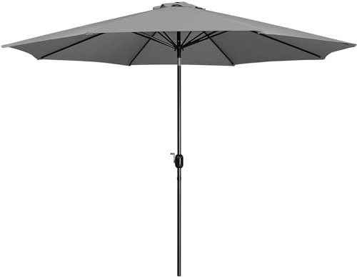 SOYDAN 270cm-Sonnenschirm mit 8 Rippen, Einfach zu Öffnen/schließender Kurbel und Druckknopf-Neigungseinstellung, Outdoor-Tischschirm für Garten, Terrasse, Pool, Rasen, Hinterhof