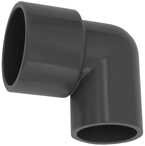 MegaHaustechnik Klebefitting aus Kunststoff PVC, Reduzierwinkel, 50x40mm | Für Rohr-Außendurchmesser 50x40mm, zum Verkleben, Trinkwasser geeignet, Druck 16 Bar, Reduzierwinkel Stück