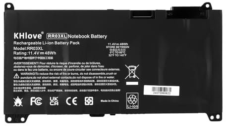KHlove RR03XL 851610-855 Laptop Batteria per HP Probook 470 455 450 440 430 G5 G4 MT20 Serie Notebook 851610-850 851477-421 851477-541 851477-831 RR03048XL HSTNN-PB6W HSTNN-LB7I 11.4V 48Wh Battery