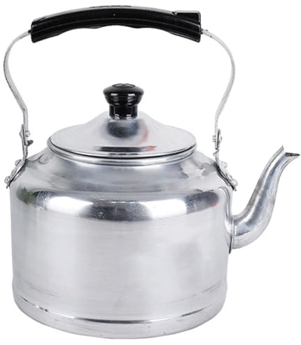 PAMINGONO Bollitore per Tè in Alluminio da 3l con Manico Vintage, Adatto a Fornelli a Gas e Piani a Induzione, Bollitore da Cucina per Uso Domestico e Ufficio