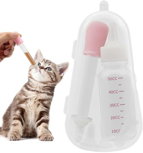 Biberon pour animaux de compagnie | Distributeur de lait pour chaton | Distributeur de biberon transparent de qualité alimentaire pour chatons, chiots