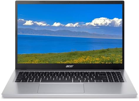 acer Aspire Go 15 Slim Laptop, 15,6 pollici Full HD IPS 1080P Display, Intel i3-N305, 8 core, 8GB LPDDR5, 128GB UFS, Wi-Fi 6, PC AI, Windows 11 Home in modalità S, argento, TWE Mouse pad e mouse