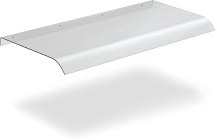JXIPANUL Vordach für Haustür, Eingangsvordach, Milchglas-Vordach aus Polycarbonat für Fenster, Balkon, Veranda, Regen- und UV-Schutz, Türdach, Pultvordach, Verschiedene Größen