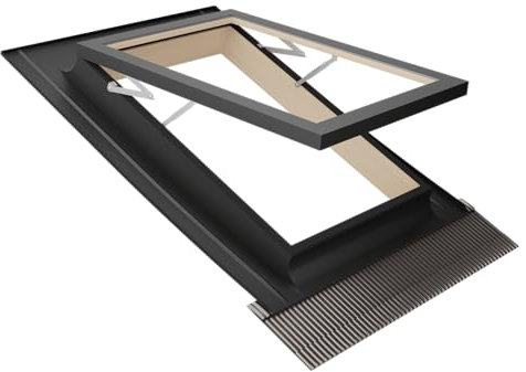 Finestra per tetto COMFORT VASISTAS STAR | Blocco a 90° per comodo accesso al tetto | isolamento 1,6 W/m2K | Vetrata Antigrandine + Antinfortunistica | Made in Italy (45x55 Base x Altezza)