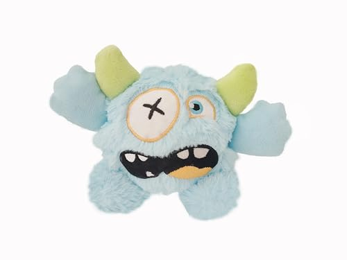 FCCUM Squeaky Plush Pet Toy Ball, Dental Care, Skin-Friendly and Soft and Relieve Stress,Dog Training Interactive Pet Cute Plush Fashionable Toy Ball (Sky Blue,Large)