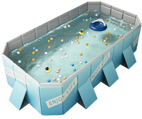 LCKKJHG Piscine Gonfiabili Piscina Non Gonfiabile, Piscina Pieghevole for Esterni di Grandi Dimensioni, Piscina for Famiglie, Festa Estiva in Acqua for Esterni, Giardino, Cortile(300cm-B)