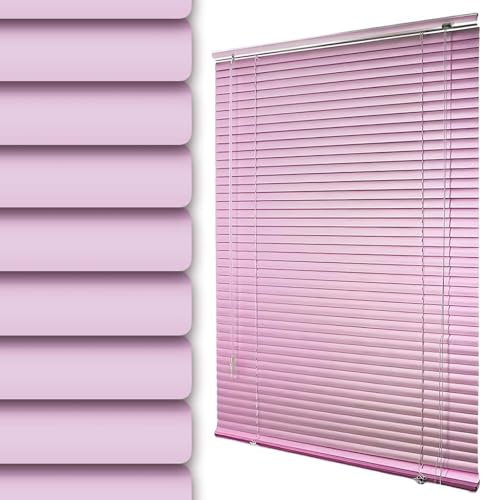 Alu Jalousie Schwarz Sichtschutz Fenster Jalousien Innen Fensterrahmen Fenster Rollos Für Innen Lichtschutz Blendschutz Für Bad Küche Schlafzimmer(Pink)