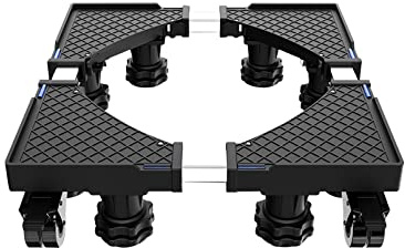YCNLYSSR Universal Base Fridge Stand Furniture Movable Base, Appliance Rollers Trolley with Casters Anti Vibration Mute Adjustable Washing Machine Width/Length 19-30 Movable