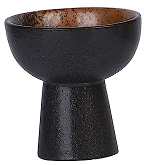 FONDOTIN Ciotola per Dessert in Ceramica Base Alta, Coppa da Gelato e Tazza Parfait, Resistente e Decorativa per Casa, Ristorante e Festa