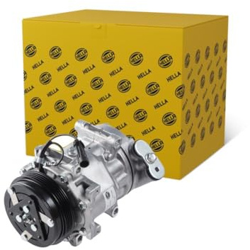 HELLA 8FK 366 201-801 Compresor, aire acondicionado - SD7V16 - 12V - R 134 a/R 1234yf - PAG 46 YF - 135ml - con acoplamiento magnético/con junta tórica/con aceite de compresor PAG