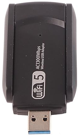 Fyearfly Adaptateur WiFi USB 3.0 double antenne, augmente la vitesse à 1300 Mbps, installation facile avec disque inclus, connexion stable pour une diffusion en continu fluide