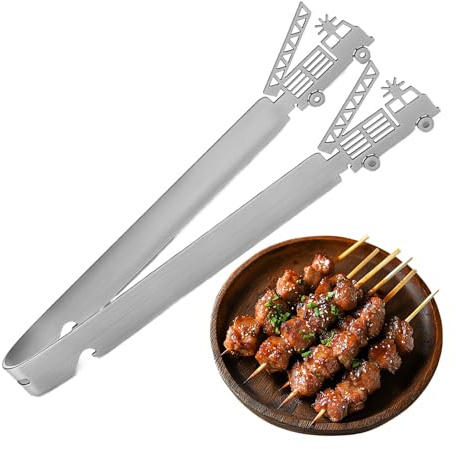 Barbecue Tongs, 29 cm Fire Brigade Design Kitchen Accessories, Outdoor Barbecue Tongs, For Men Grandfathers Household Kitchen Indoor Outdoor Barbecue Cooking Camping Gatherings
