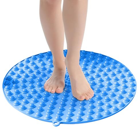 Tapis de massage des pieds | Tapis de réflexologie d'acupression | Planche ronde de point de pression 55 x 55 cm pour la réflexologie, la marche, le massage des orteils, la relaxation, la maison, le
