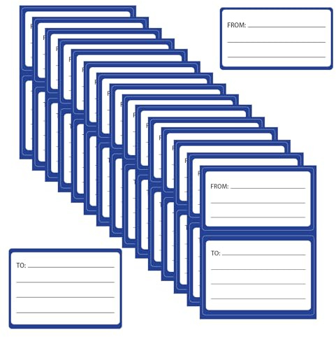 Mailing Labels for Packages 60 Pcs to from Return Address Labels for Envelopes 4.5x3.5Inch Blank Self Adhesive Shipping Label Handwriting to/from Mail Label Stickers Address Tags