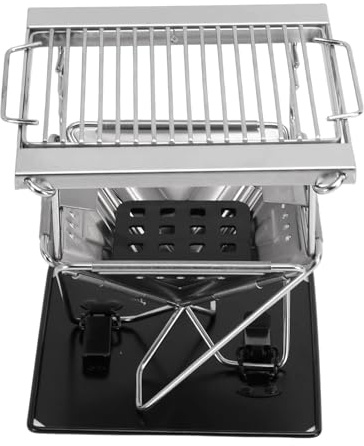 Dilwe Grills à Charbon de Bois, Gril à Charbon Portable en Acier Inoxydable 304 pour Pique-nique de Camping en Plein Air