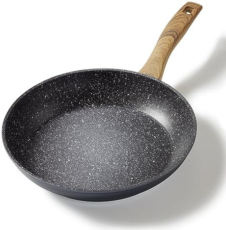 STONELINE Back to Nature - Padella antiaderente, 28 cm, made in Germany, con vere particelle di pietra, tutti i piani cottura, con induzione, senza grassi