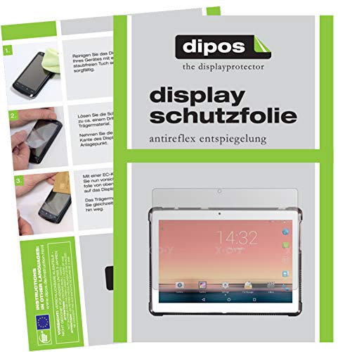 dipos 2x Displayschutzfolie matt für XGODY TB01 10.1 Zoll | Antireflex, entspiegelnd, passt perfekt, Ultra-Dünn, kratzfest, blasenfrei, Fingerprint-kompatibel, selbstklebend