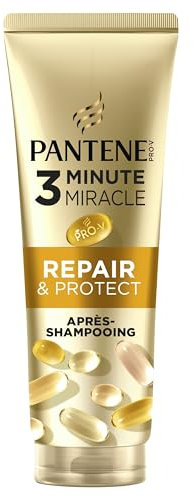 Pantene Pro-V Repair & Protect Après-Shampoing 3 Minute Miracle 220ml pour Cheveux Secs et Abîmés, Formule Pro-V avec Active Nutri-Plex, Aide à Réparer les Dommages Visibles en 1 Application