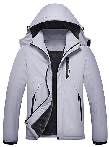 Jingangjin Men's Mountain Waterproof Ski Jacket Winter Windbreaker Warm Hooded Snowboarding Raincoat Jackets