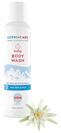 GERMACARE Baby Waschlotion – 200 ml – pH-hautneutrales Baby Duschgel & Shampoo für Kinder und Babys – feuchtigkeitsspendende Babypflege