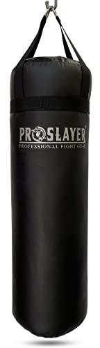 Proslayer 80lb Boxing MMA Heavy Punching Bag - Filled - Black - Made in USA