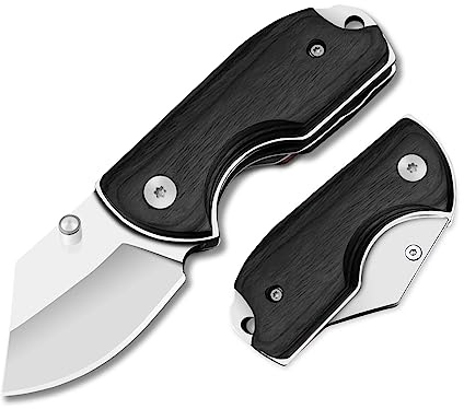 eiloszf Sehr scharfes Outdoormesser Einhandmesser Mini Klein EDC Taschenmesser Klappmesser Schraubendreher Perfekte Jagdmesser Knife aus Edelstahl für Jagdcamping Feld-Überleben (Schwarz+Weiß)
