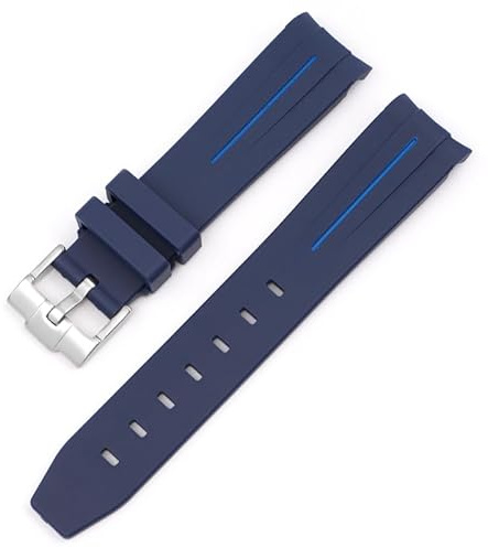 BBZ Weiches Gummiband Neues Silikon-Uhrenarmband Kompatibel mit Omega X Swatch Moon Watches Men Women 20mm Curved End Rubber Wrist Band