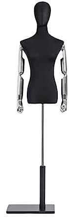 Schneiderpuppen Weiblicher Schaufensterpuppen-Torso, höhenverstellbar, Kostüm-Display, Halbkörperpuppe, klassischer Schaufensterpuppenkörper mit Holzsockel leicht tragbar
