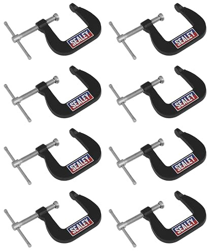 Sealey Junior C-Clamp 8pc Set - 28mm x 28mm - GCC05