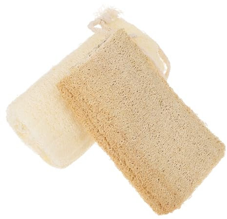 GLEAVI 2 Esponjas Naturales de Lufa para Fregar Platos, Limpieza Profunda y Pulido, Multiusos para Cocina y Tazones