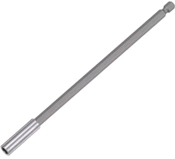 sourcing map 150mm/6 Magnetic Drill Bit Holder Extension, 1/4 Hex Shank Screw Drill Bit Holder Quick-Change for Drills, Socket Adapters, Automotive Maintenance, Household Use, DIY