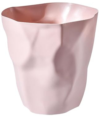 Gralara Papierkorb, Mülleimer, deckelloser Mülleimer, Mülltonne, Müllcontainer für unter dem Schreibtisch, Heimbüro, Bastelraum, ROSA