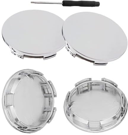 RXKFIGX 4 Pcs Tyre Center Hub Cover for Auto Hub Centre Caps 68mm Universal Wheel Hub Cap Wheel Centre Cap Wheel Centre Alloy Hub Center Caps Hubcaps Compatible A flat blade screwdriver is included