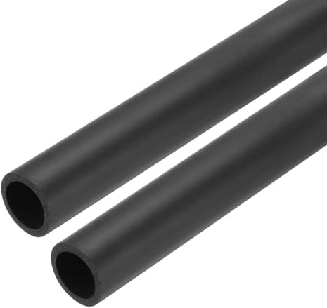 sourcing map Rohrisolierung, Schaumstoff-Rohrisolierung, 25 mm, Innendurchmesser: 35 mm, Außendurchmesser: 61 cm, Wärmeerhaltung für Frostschutz-Isolierung, Griffgriff, Schwarz, 2 Stück