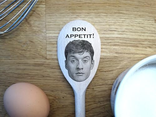 James Acaster Merch Gift Idea Image On A Wooden Spoon-Novelty Memorabilia Birthday