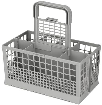 ZenithAur Universal Cutlery Basket Replacement Box, Dishwasher Silverware Cutlery Holder with Multiple Compartments for Efficient Cleaning, Compatible with Various Brands