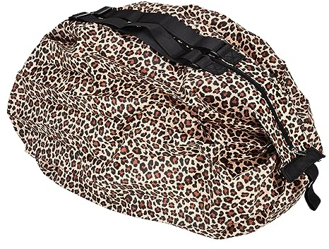 Akozon Sac à Bandoulière de Voyage en Accordéon en Polyester Imperméable de Grande capacité Japonais - Fourre-tout Pliable Portable (Motif imprimé léopard)