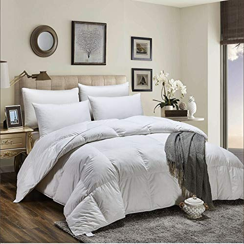 Duck Down Feather Duvet Quilt Luxury Comforter Deluxe, Super Soft, 3D Baffle Boxes design, Anti Allergy, Double Stiched piping, Best Hotel Quality (Single 13.5 Tog, Duck Down Feather)