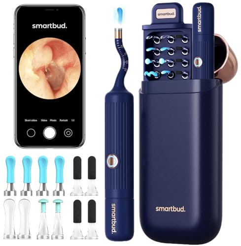 Ear Wax Removal Tool Kit With10MP HD Wireless Otoscope | Ear Wax Remover with Flexible Silicone Tube Lens | Perfect for Ear, Nose, & Throat Examination | Safe Ear Wax Cleaner for Adults & Kids